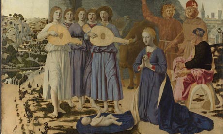 Piero della Francesca's The Nativity  (This is what men think childbirth looks like)